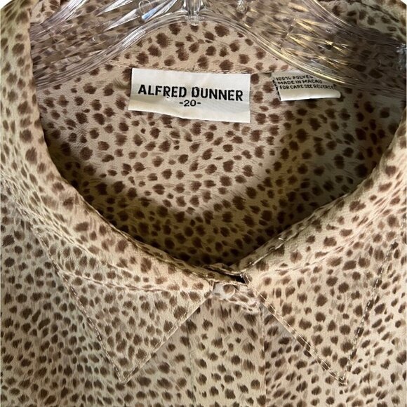 ALFRED Dunner Animal Print Women's Plus Size Button Down Top Size 20 - Picture 12 of 12